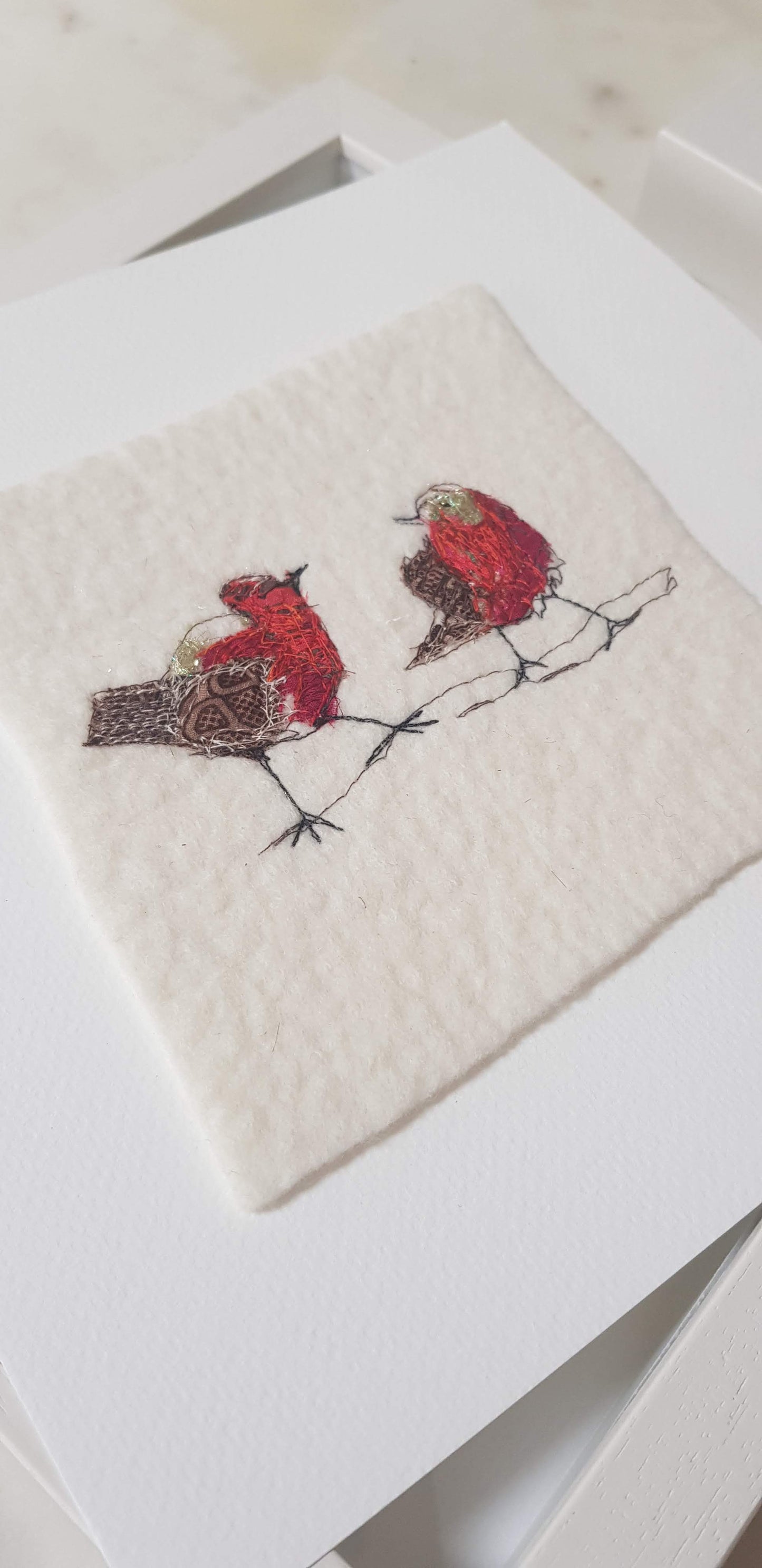 Robins | Original Embroidery Artwork