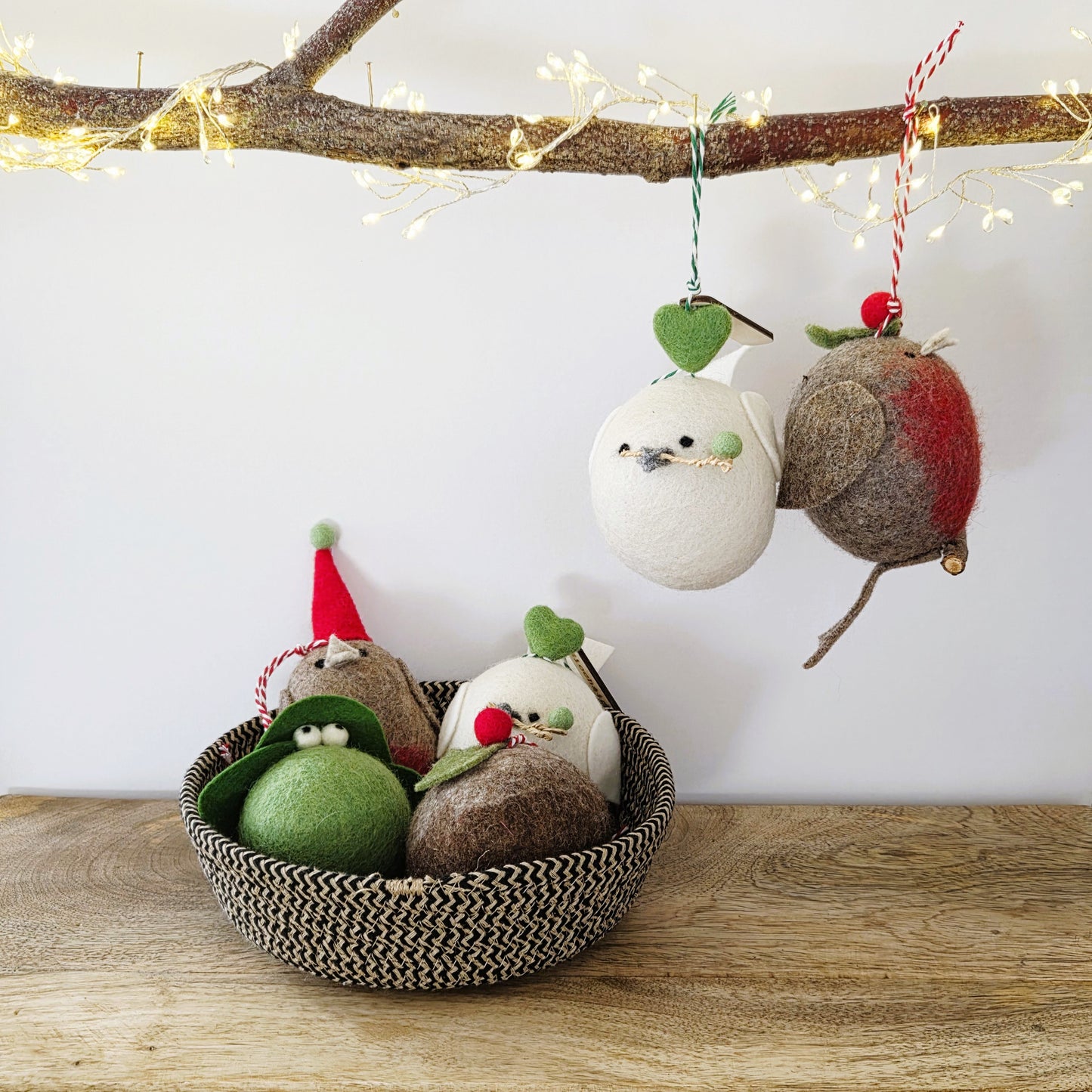 Fat Robin Felted Bauble