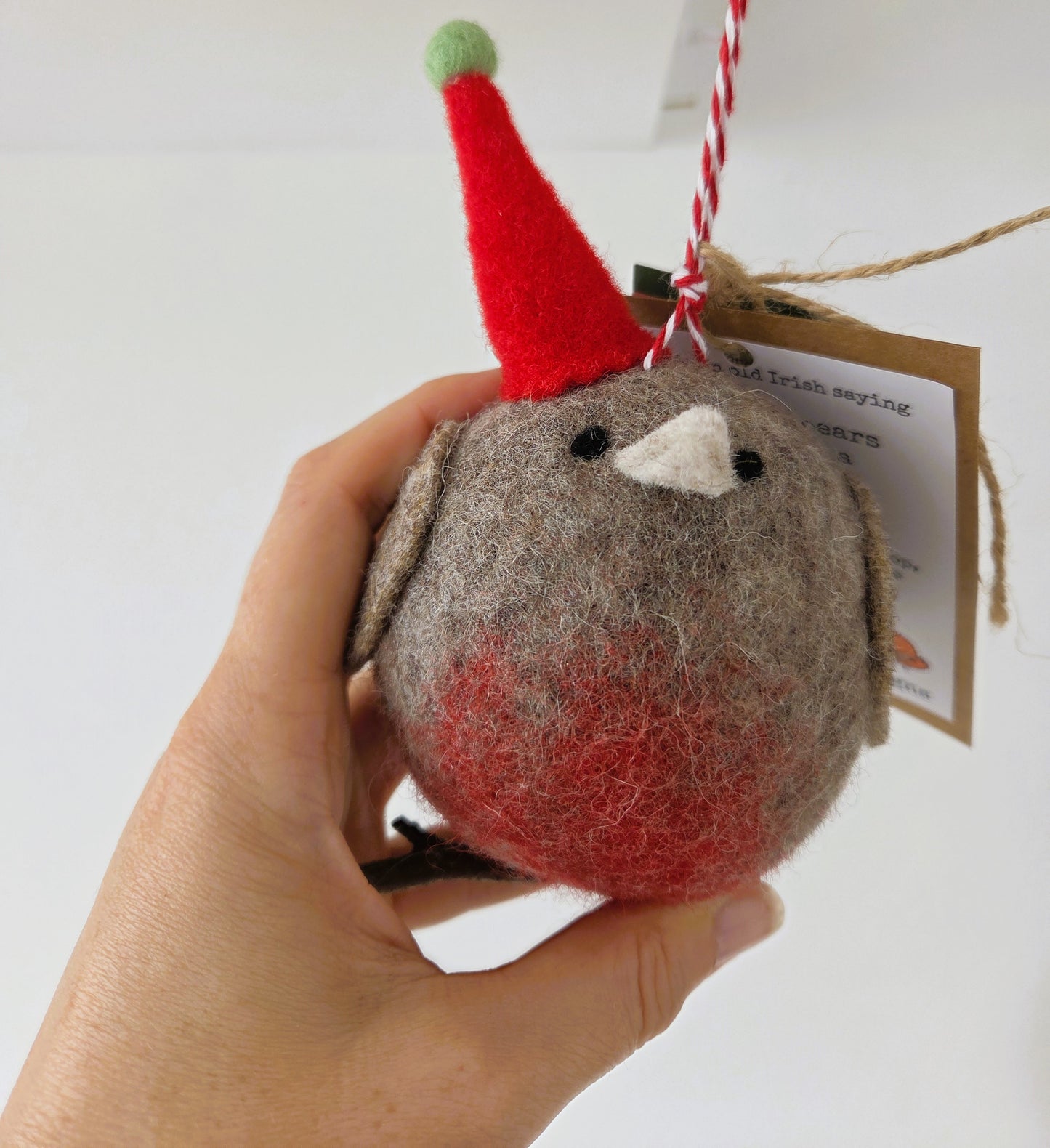 Fat Robin Felted Bauble