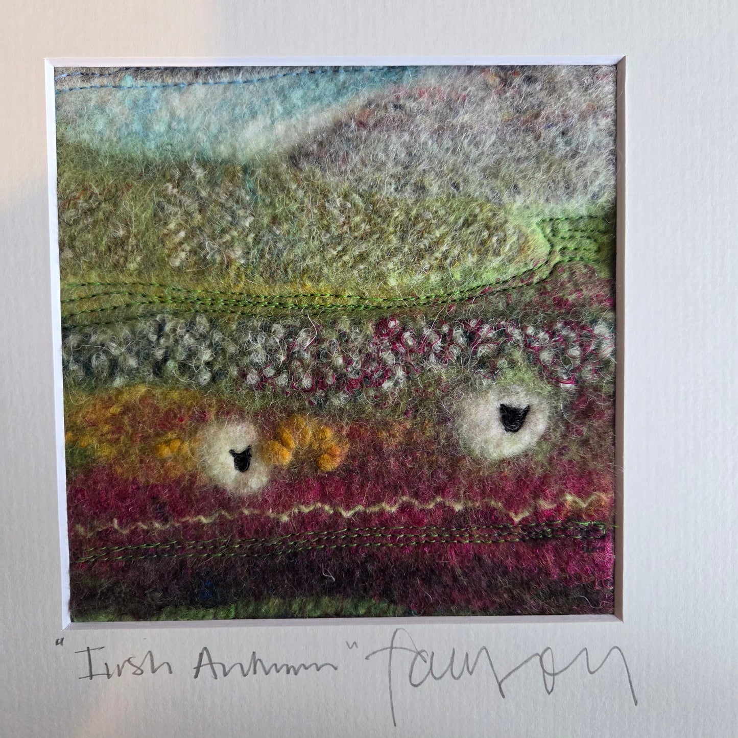 Sheep in Irish Autumn: Irish Textile Landscape