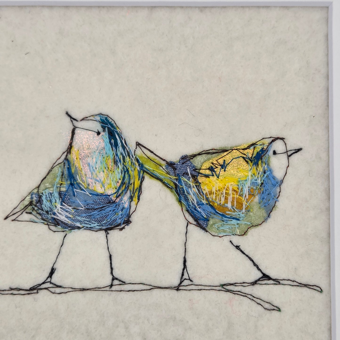 Blue birds | Original Embroidery Artwork