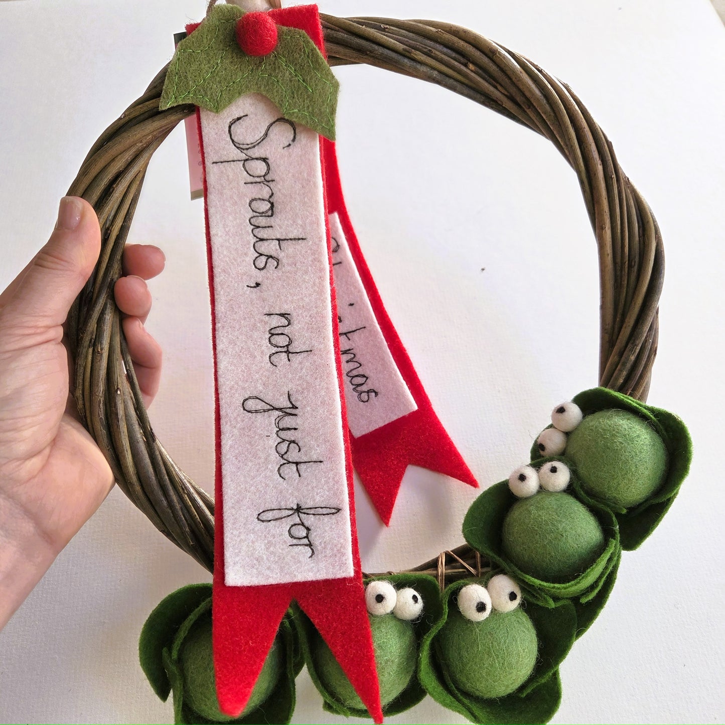 Seasonal Sprouts Christmas Door Wreath