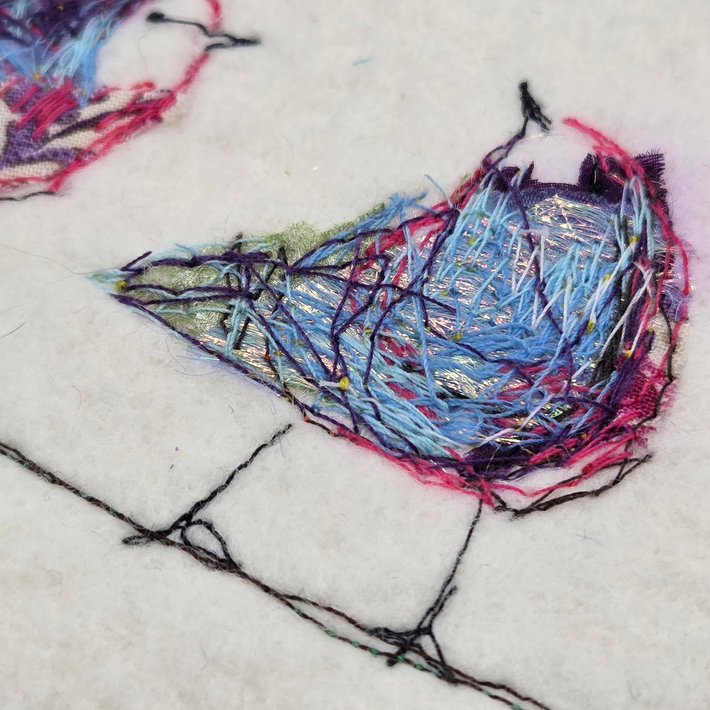 Feathered Friends | Original Embroidery Artwork