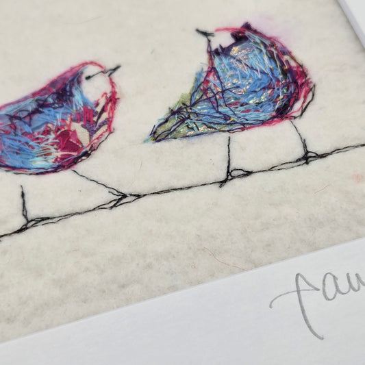 Feathered Friends | Original Embroidery Artwork