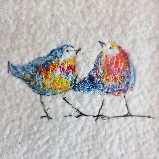 Feathered Friends | Original Embroidery Artwork