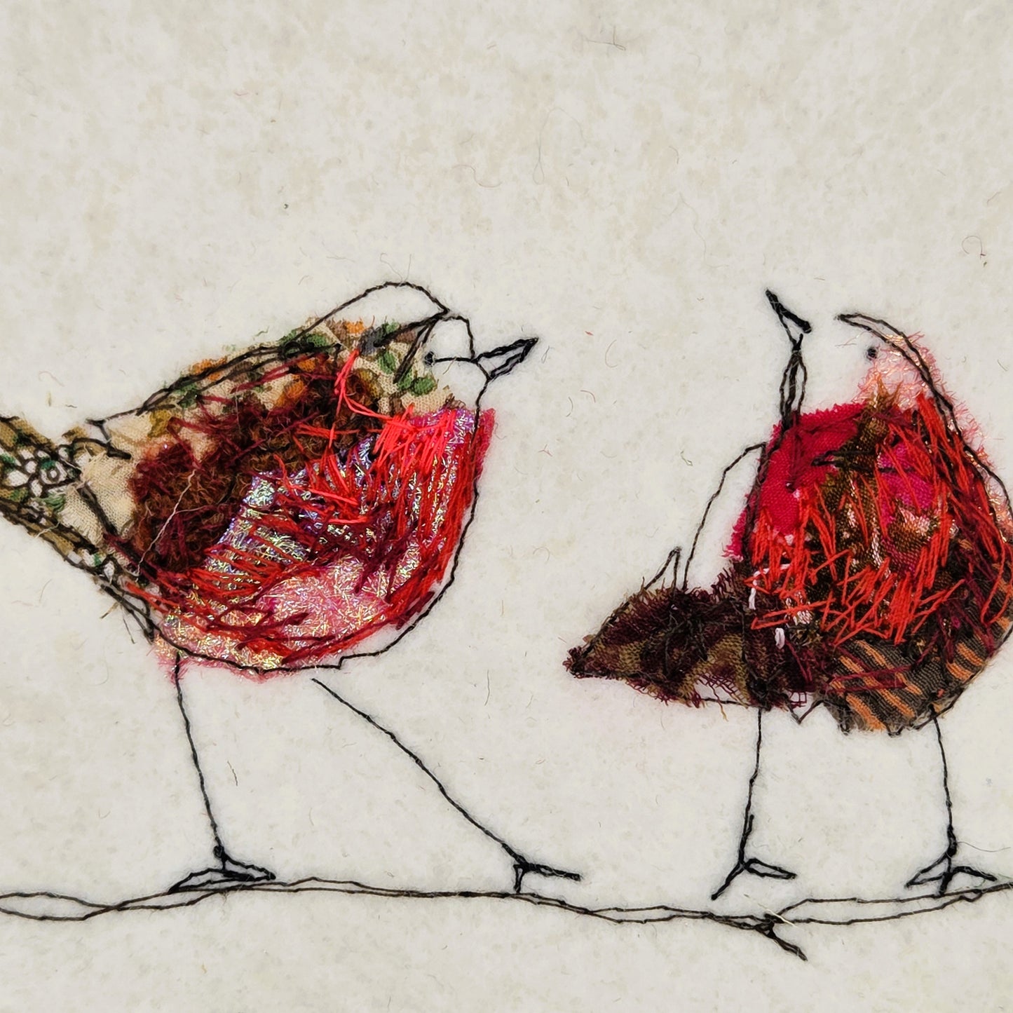 Robins | Original Embroidery Artwork
