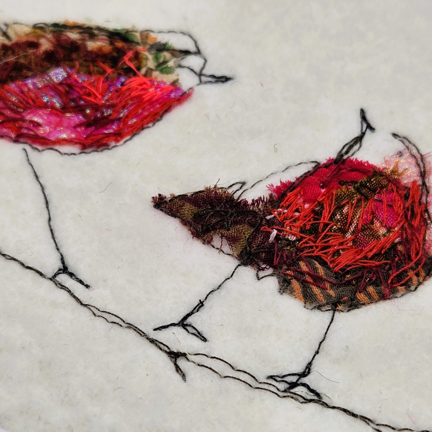 Robins | Original Embroidery Artwork