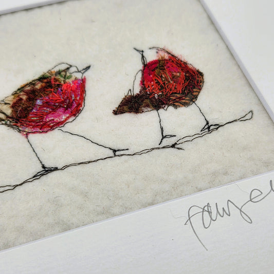 Robins | Original Embroidery Artwork