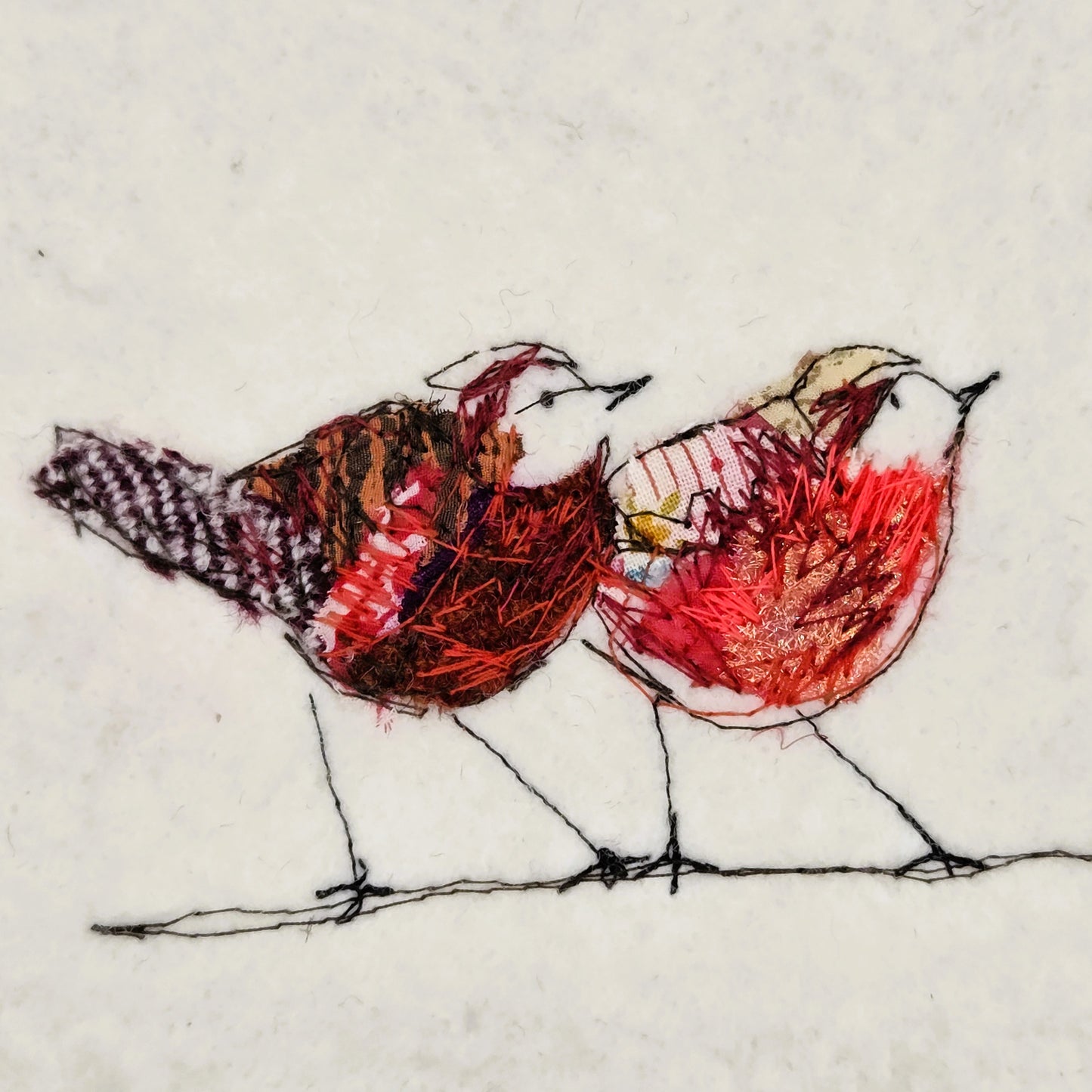 Robins | Original Embroidery Artwork