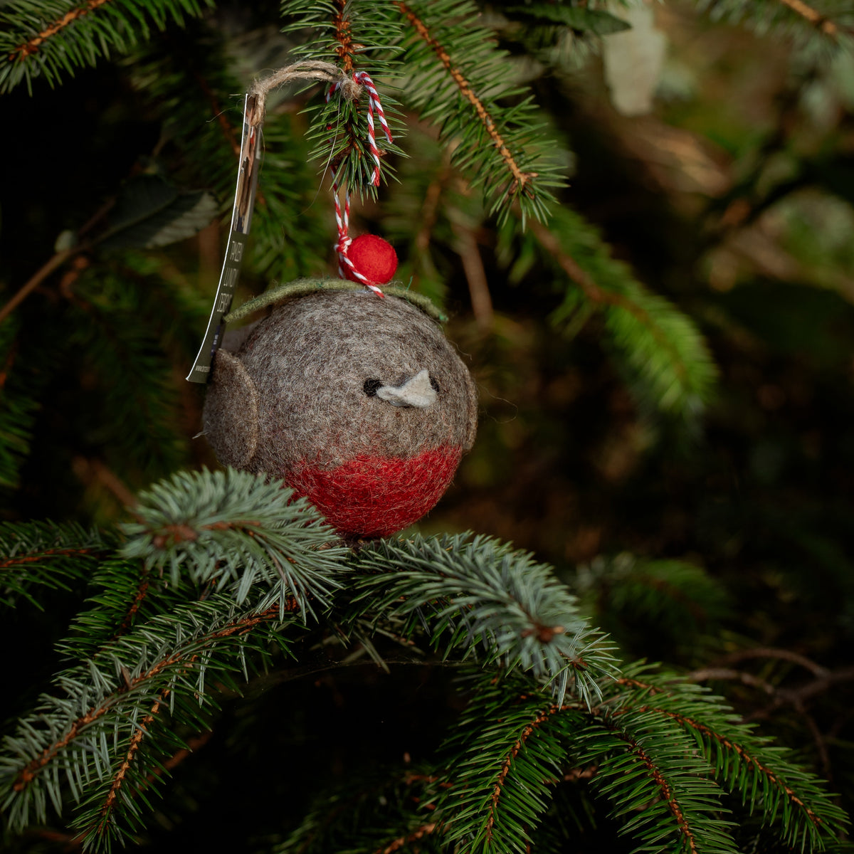 Fat Robin Felted Bauble