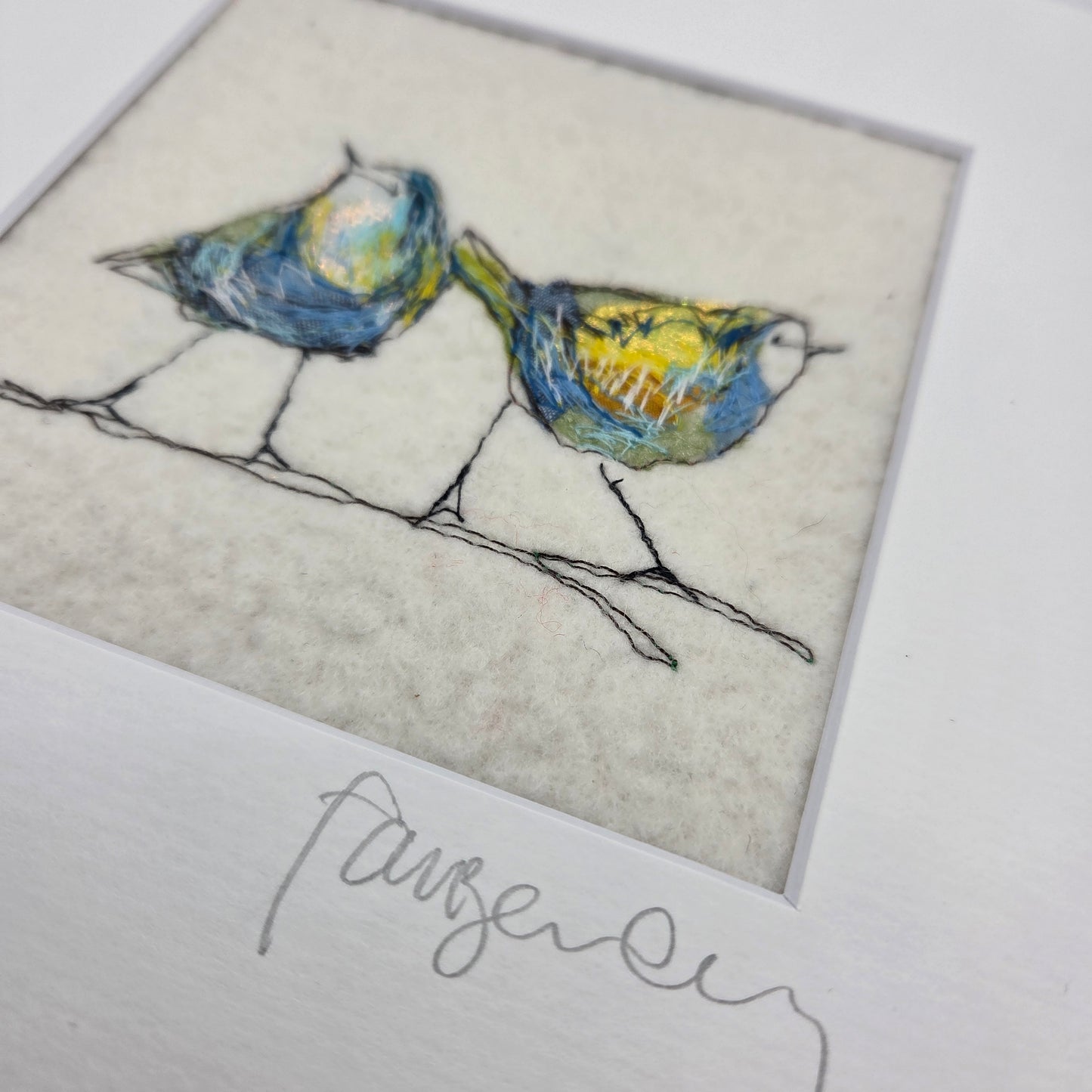 Blue birds | Original Embroidery Artwork