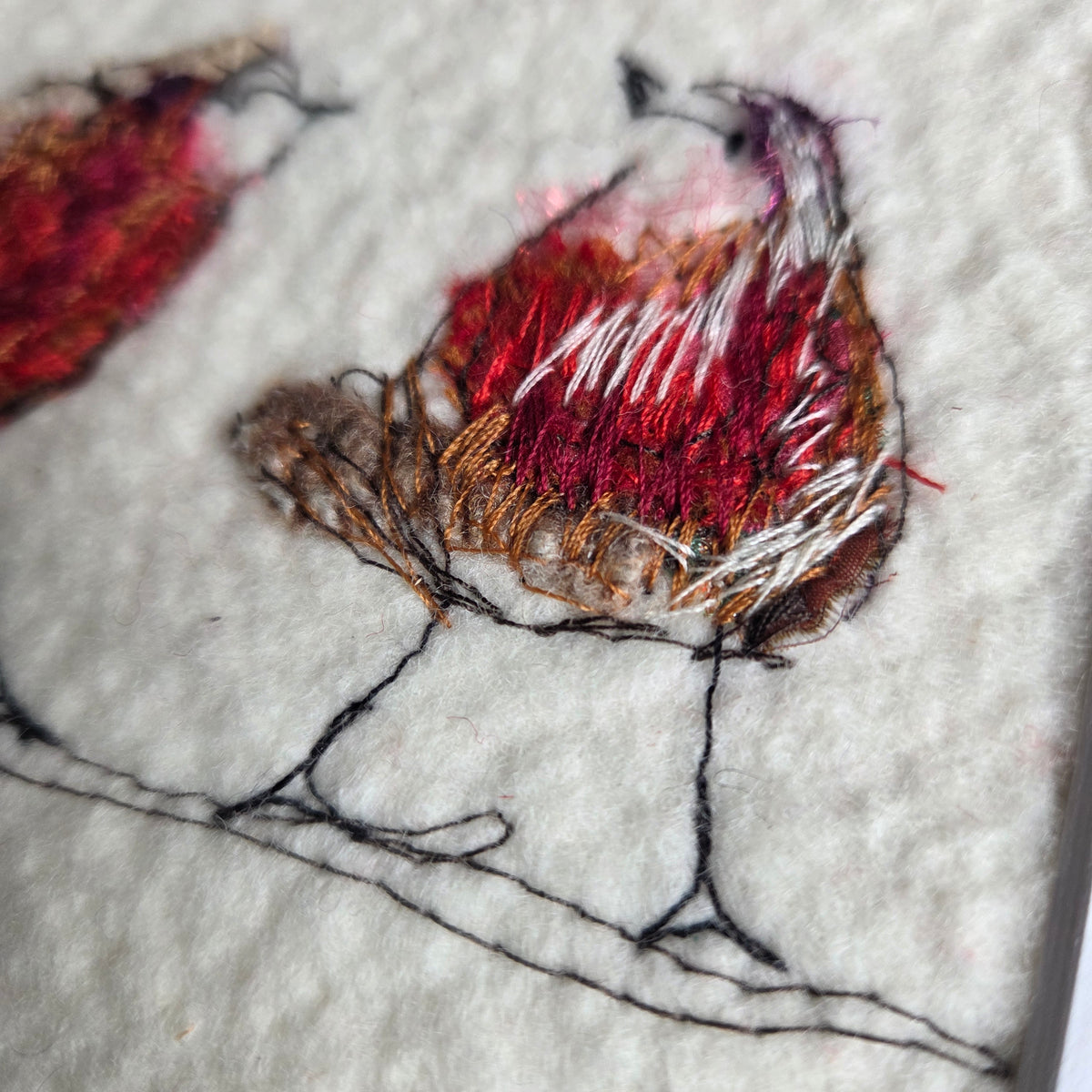 Robins | Original Embroidery Artwork