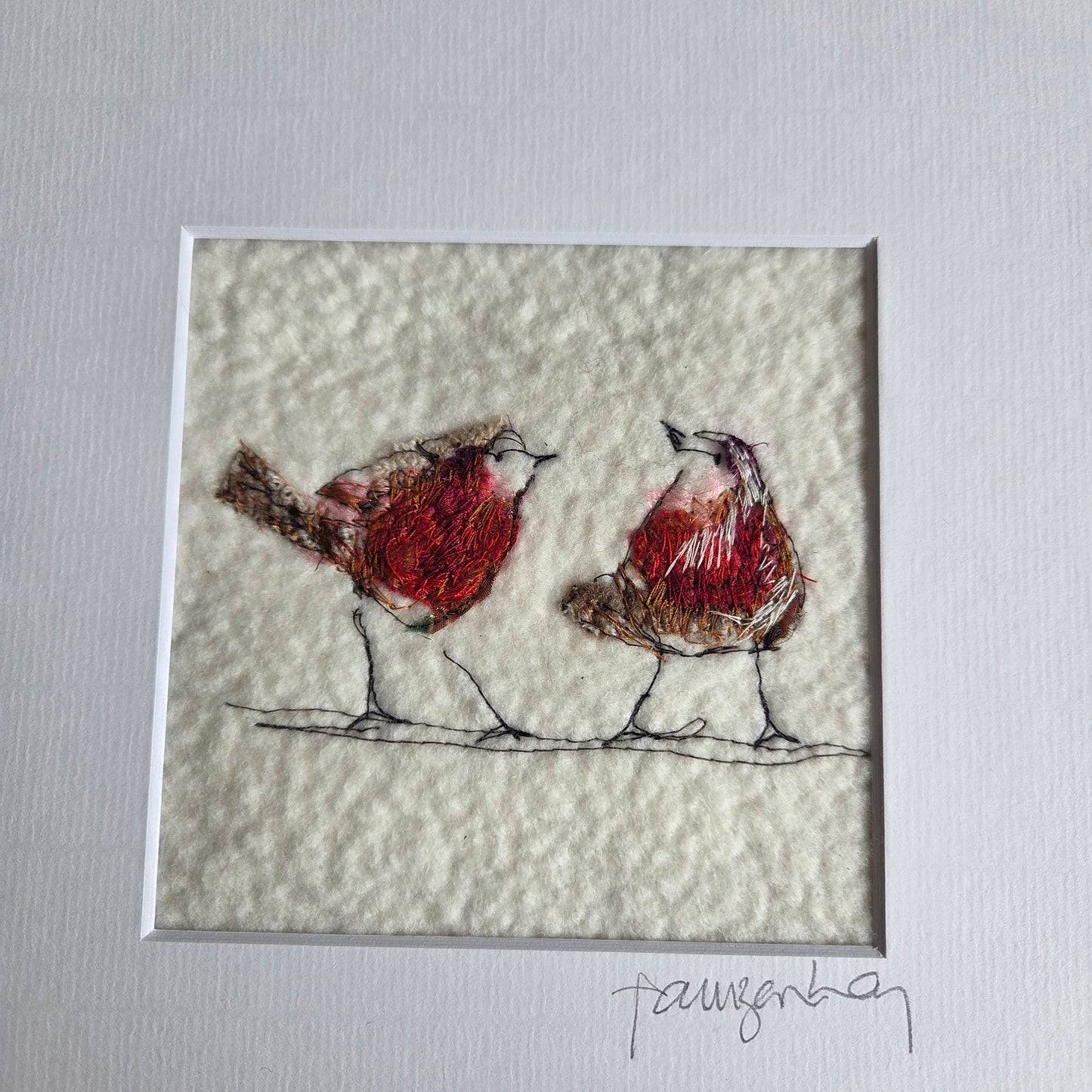 Robins | Original Embroidery Artwork