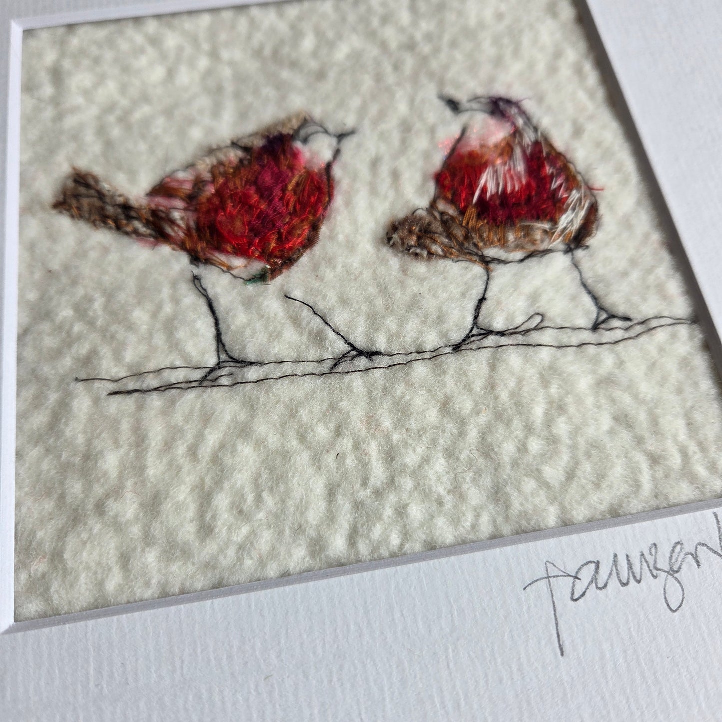 Robins | Original Embroidery Artwork