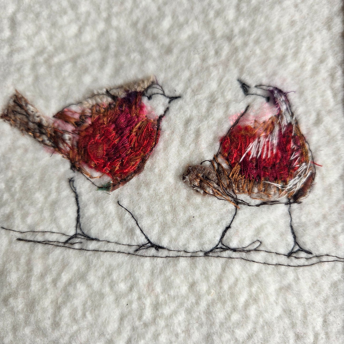 Robins | Original Embroidery Artwork