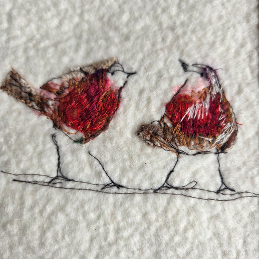 Robins | Original Embroidery Artwork